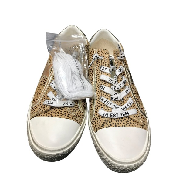 Vintage Havana alive Leopard Star Sneakers Gold Metallic Accent size 11 - Picture 9 of 14